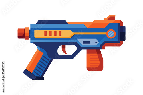 Toy nerf gun vector illustration white background