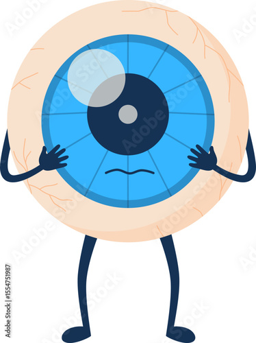 Eyeball Character with Dry Eye

