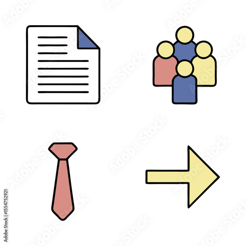 Diversity team and career progression icons people