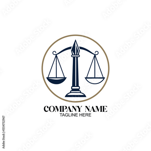 Balance and Justice: The scales of justice, a timeless symbol of fairness and impartiality, are depicted in a simple, elegant design, ideal for legal and ethical related projects.