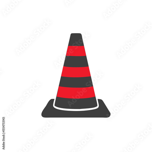 traffic cone isolated on white background
