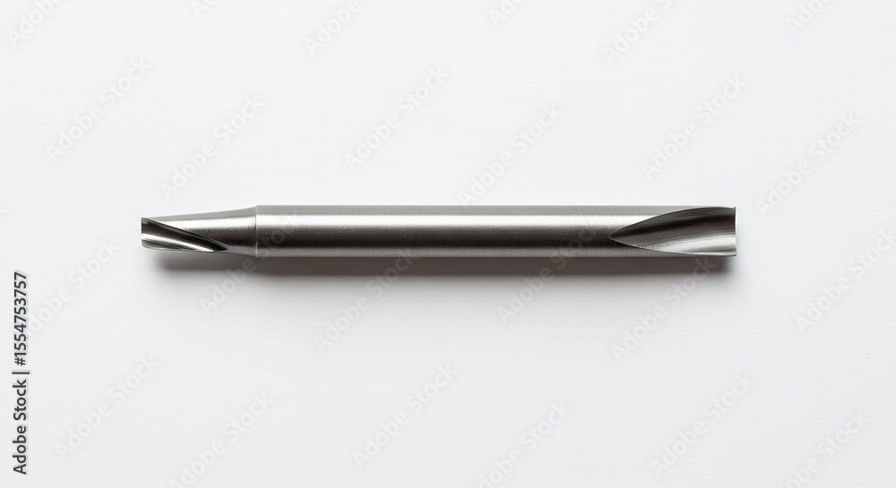 Metallic tool against white background Metallic tool against white background