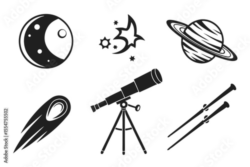 set of space icons