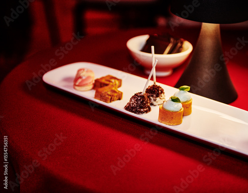 Dessert tray at a catered event 