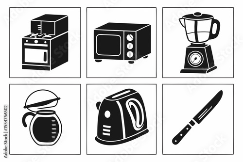 household appliances icons