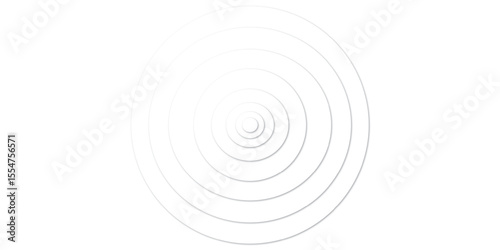 PrintConcentric randomly offset white rings or circles steps fading out background wallpaper banner,abstract geometric background for minimalistic design projects