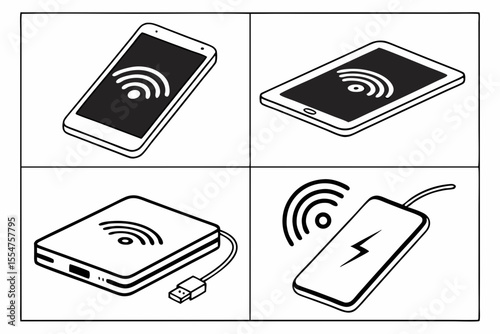 set of black and white tags