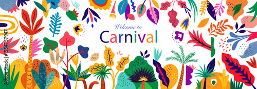 Bright creative design for events, festivals and carnivals. Package colourful design