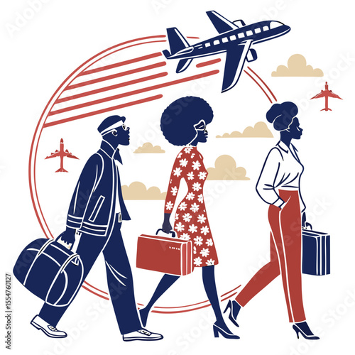 Vintage Retro Silhouettes  Classic 80s 90s Inspired Aesthetic Art