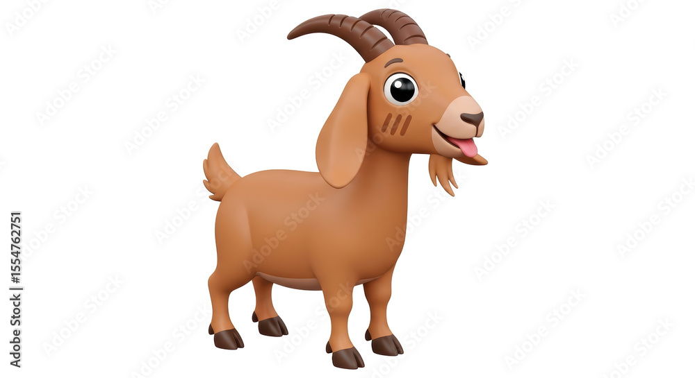 Obraz premium Isolated Goat Character