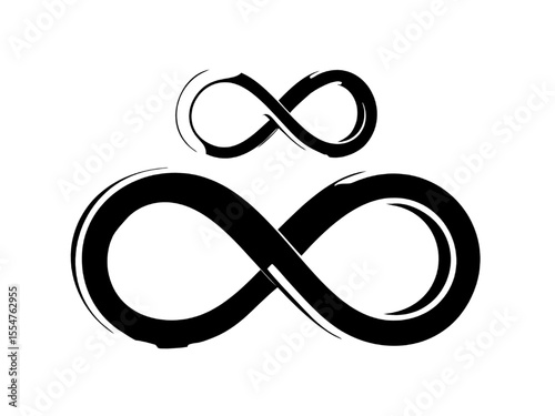 Abstract Infinity Symbol Twisted Metallic Loop Design