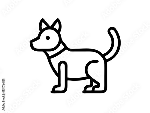 AI-Powered Robotic Pet Dog Icon Futuristic Design