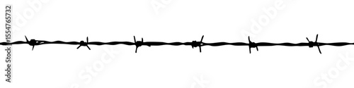 barbed wire vector. barbwire silhouette.