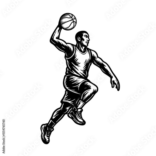 Basketball player illustration. Basketball player vector