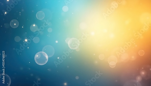 a blurry background with a sun and some clouds