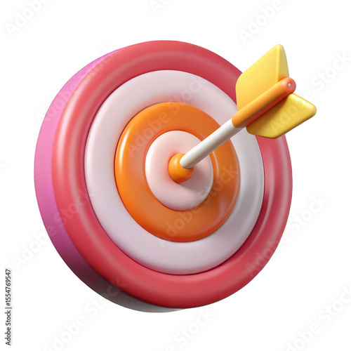 Bullseye Success: A visual representation of hitting the mark, with a vibrant arrow perfectly centered on a target, symbolizing accuracy and achievement.
