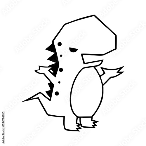 cute outline dino