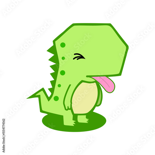 cute green dino