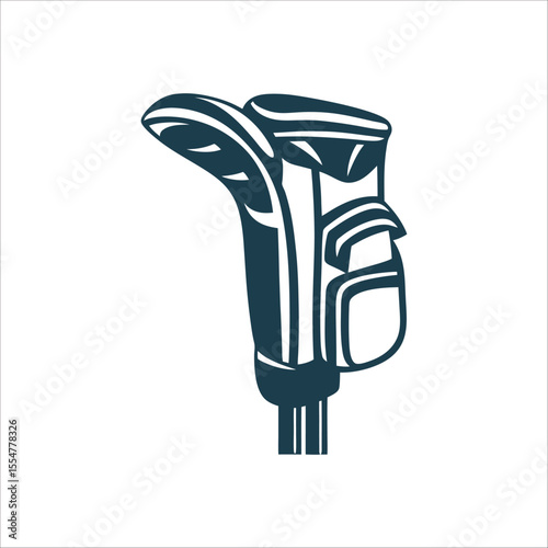Golf Club Headcover Vector Outline Illustration Golf Club Headcover Stretchy hood outline