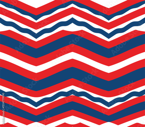 Geometric Patriotic Star Quilt Seamless Pattern