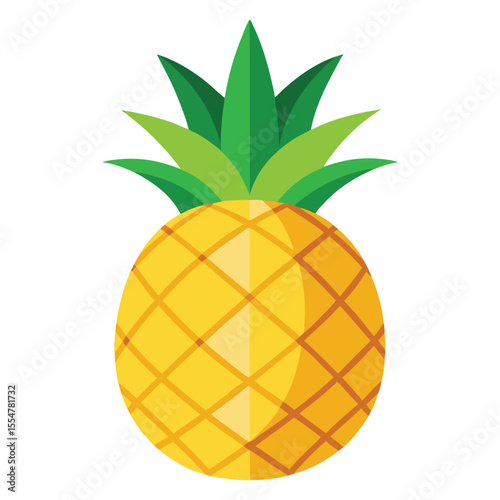Whole pineapple with leaves
