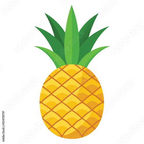 Whole pineapple with leaves