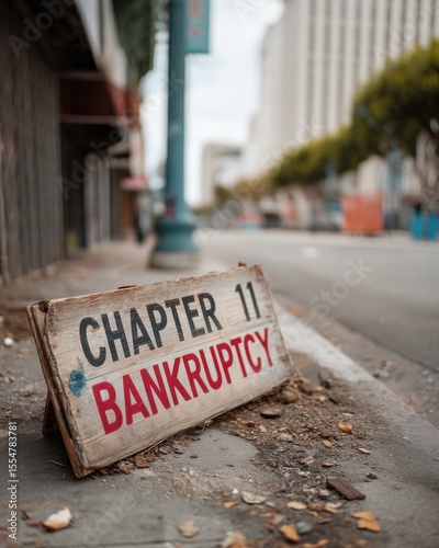 A worn wooden sign reading 