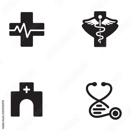 medical icons set