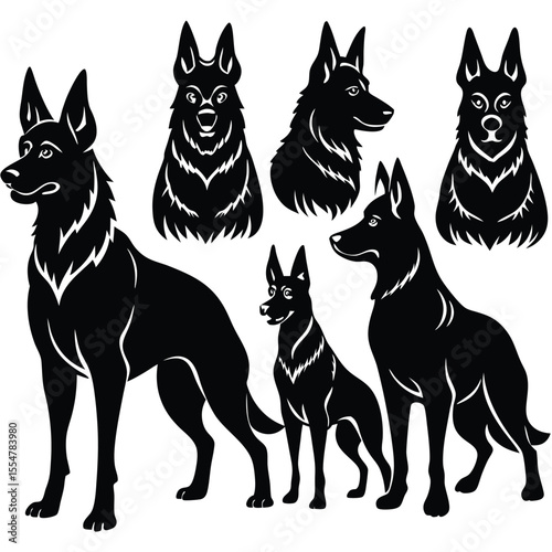 German Shepherd Dog Silhouette