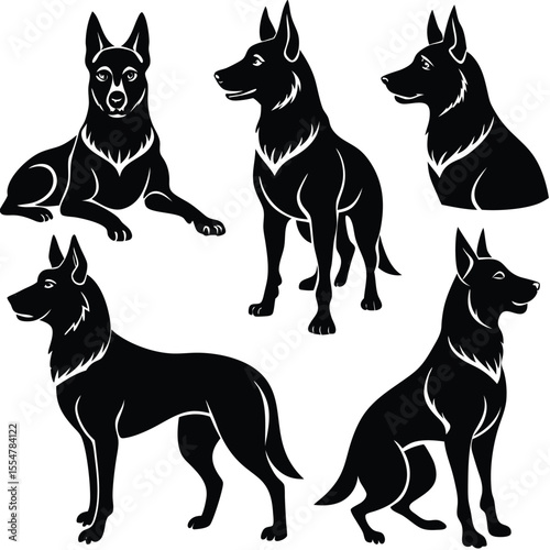 German Shepherd Dog Silhouette