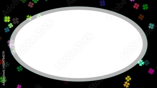 Four-leaf clover loop background material