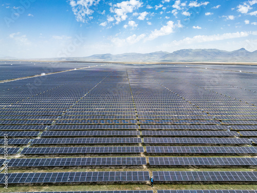 Aerial View of a Solar Farm in Anatolia Turkey – Renewable Energy from Above