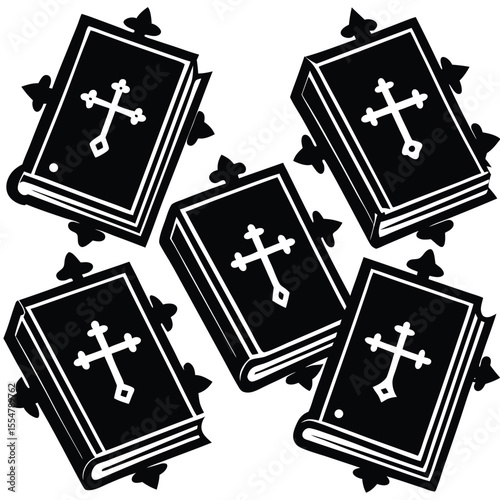 Biblical Books Cross Icons