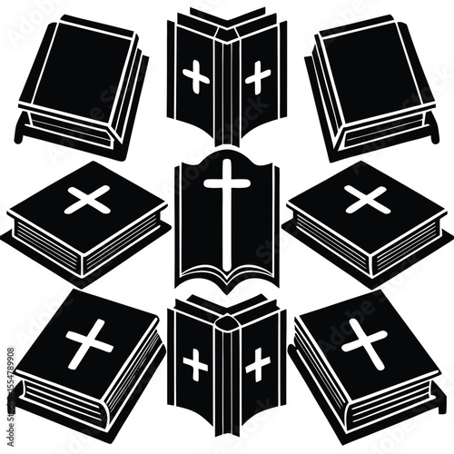 Biblical Books Cross Icons