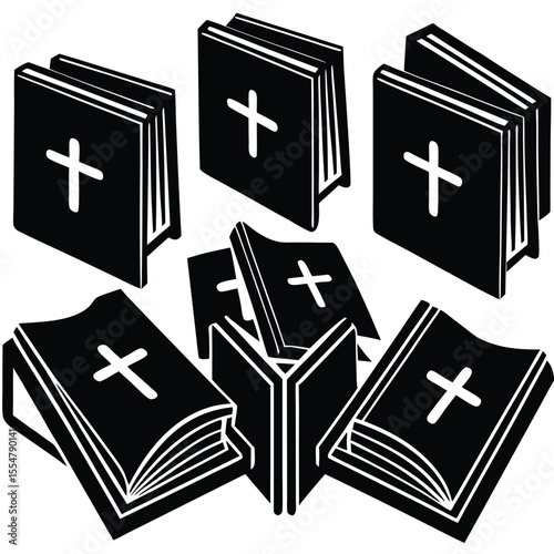 Biblical Books Cross Icons