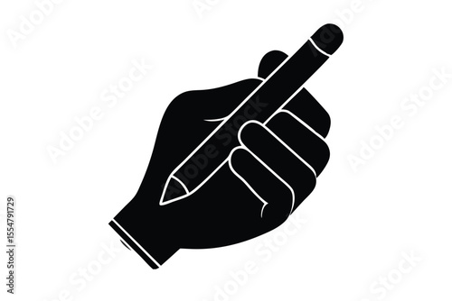 hand-with-pencil-icon-isolated-on-white-background.eps