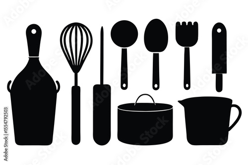 set-isolated-tools-silhouette-for-kitchen-on-white.eps