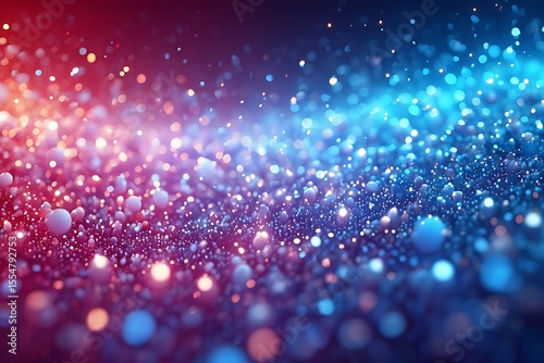 Sparkling gradient of cosmic dust and light, abstract nebula of radiant particles creates a dreamy and ethereal feel in a beautiful bokeh design.