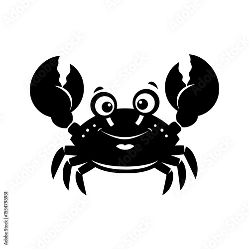 Cute Cartoon Crab: Adorable Marine Animal Icon