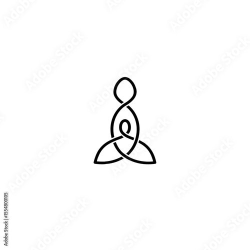 Celtic mother knot logo icon flat vector design