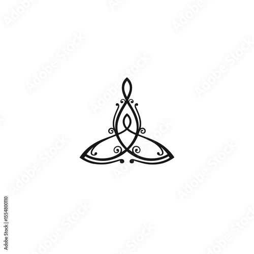 Celtic mother knot logo icon flat vector design