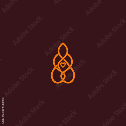 Celtic mother knot logo icon flat vector design