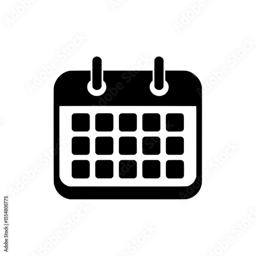 Simple Calendar Icon Silhouette