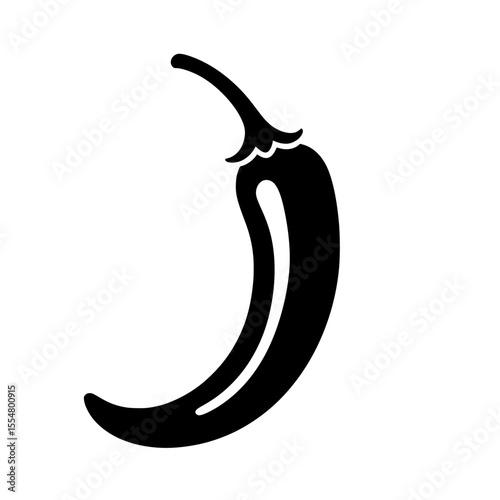 Spicy Chili Silhouette – Symbol of Flavor and Power