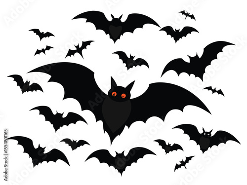 halloween bat and bats