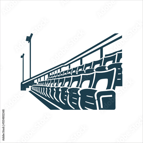 Stadium Grandstand Seats Silhouette Illustration Grandstand Silhouette Stadium seats