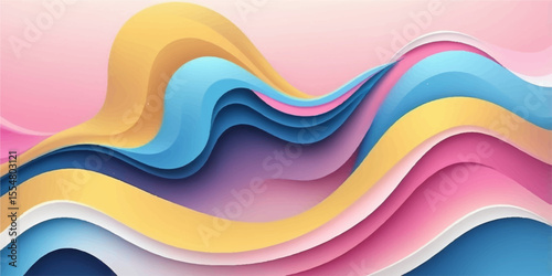 Abstract colourful wave vector illustration background with a swirl pattern and light, ideal for web and business template design