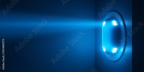Glowing Light Bulb on a Light Blue Digital Background