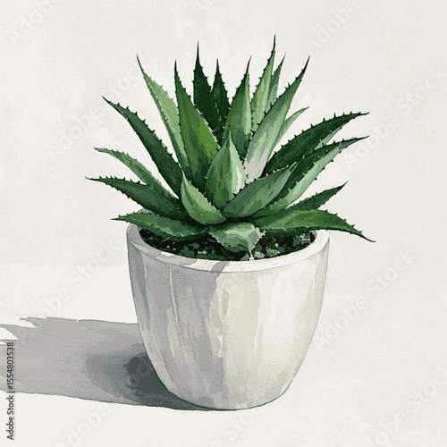 Purity's Pearl Points Auspicious plants Pearl Plant isolated watercolor vector illustration svg