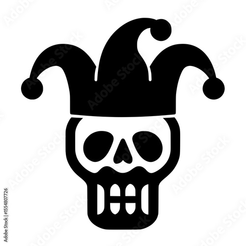 Jester Skull with Clown Hat